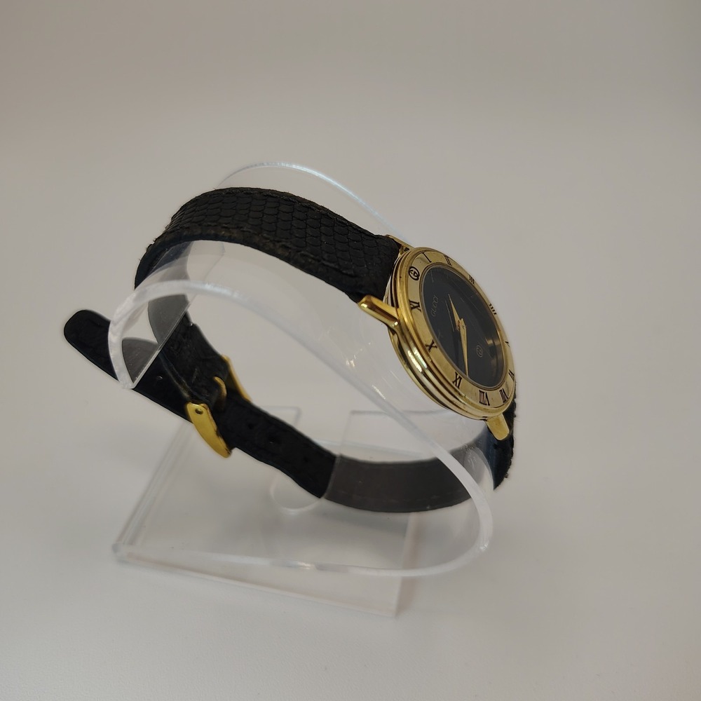 Vintage 1992 Authentic‎ GUCCI 3001L Swiss Womens Quartz Watch Lizard Skin band - Picture 5 of 11